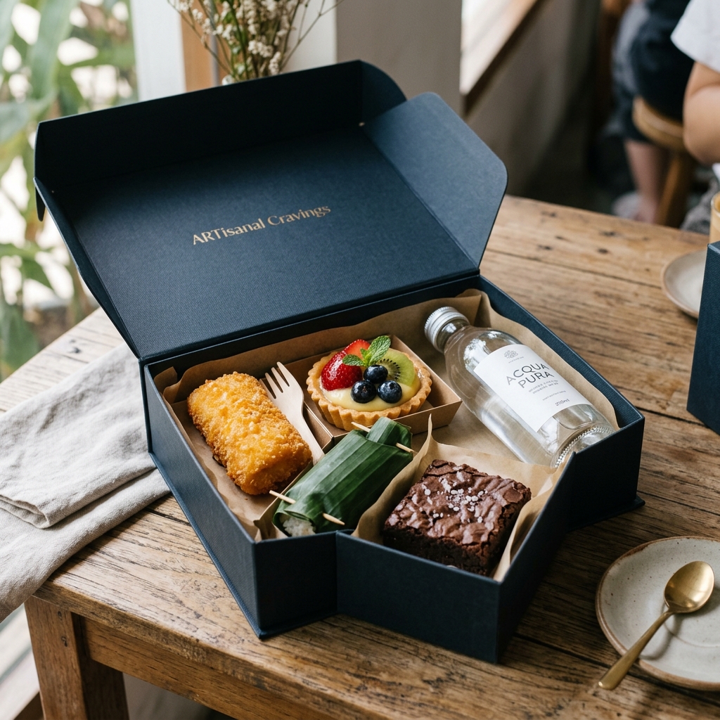 Snack Box Deluxe (4 Kue + Teh Botol)